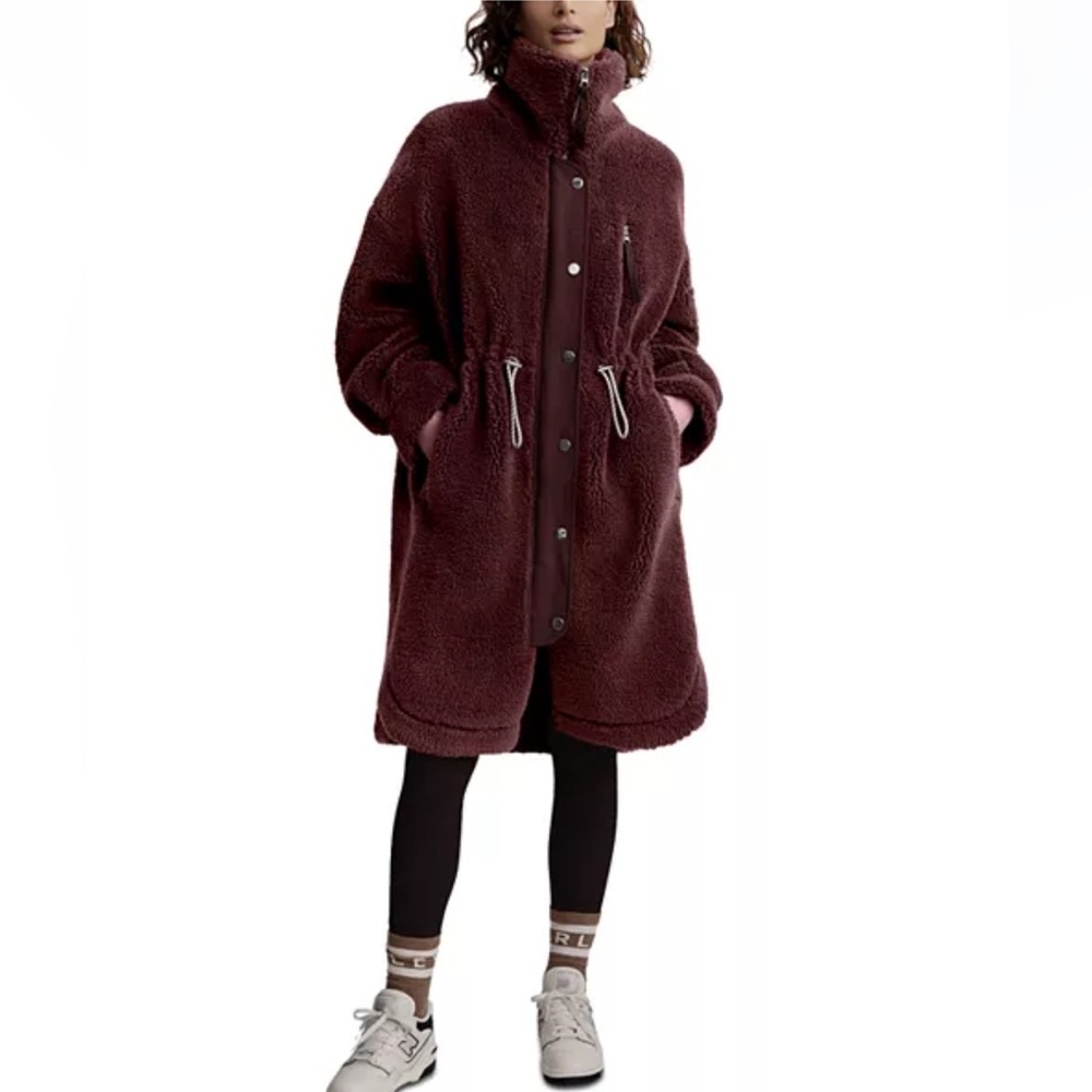 Varley Brown Teddy Coat